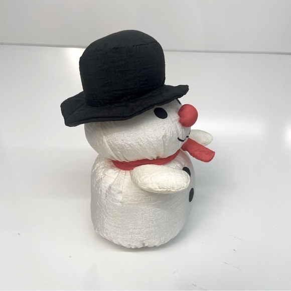 Vintage Sears Soft Dreams Nylon Snowman 5" stuffed toy plush 1980s Christmas - Picture 3 of 8